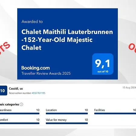 Maithili -152-year-old Majestic 샬레 라우터브루넨